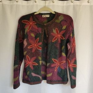 Vintage 80s Grandma Wool Cardigan